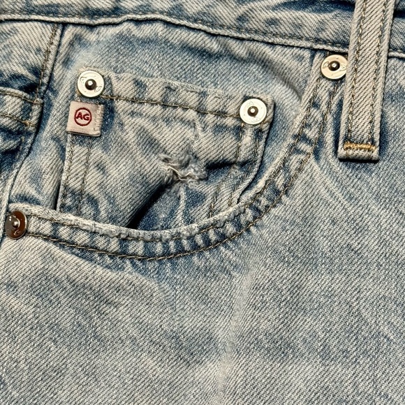 AG Adriano Goldschmied The Isabelle High Rise Straight Leg Denim Distressed Jean - Picture 5 of 13